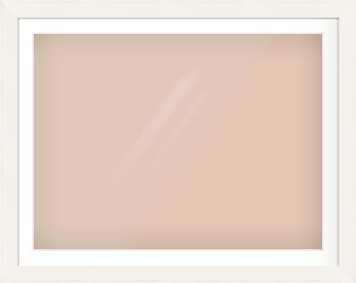 Ivory Flat Frame for 100 × 75cm artwork, with Smooth White Single Mount