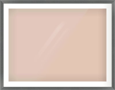 Dark Grey Flat Frame for 100 × 75cm artwork, with Smooth White Single Mount