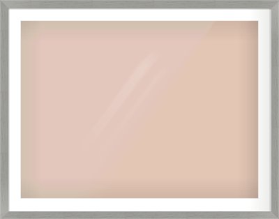 Pale Grey Flat Frame for 100 × 75cm artwork, with Smooth White Single Mount