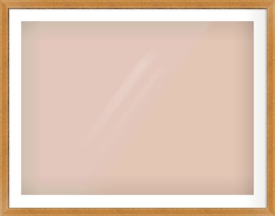 Rustic Medium Oak Reverse Frame for 100 × 75cm artwork, with Smooth White Single Mount