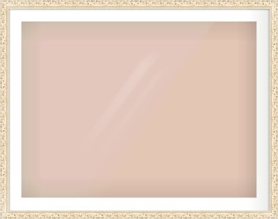 White Decorative Frame for 100 × 75cm artwork, with Smooth White Single Mount