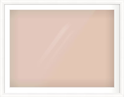 Gloss White Cushion Frame for 100 × 75cm artwork, with Smooth White Single Mount