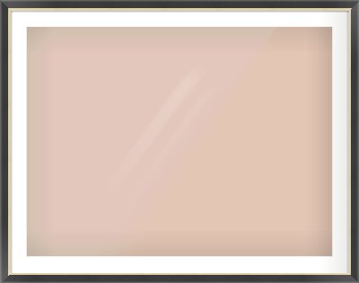 Black/Gold Flat Frame for 100 × 75cm artwork, with Smooth White Single Mount