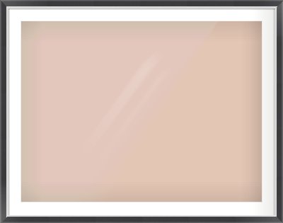 Black/Silver Flat Frame for 1000 × 750mm artwork, with Smooth White Single Mount