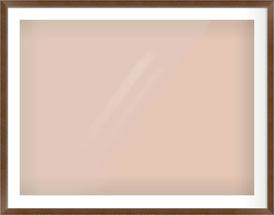 Walnut / Pewter Reverse Frame for 100 × 75cm artwork, with Smooth White Single Mount
