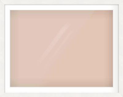 White Beveled Frame for 100 × 75cm artwork, with Smooth White Single Mount