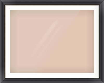 Black/Gold Scoop Frame for 1000 × 750mm artwork, with Smooth White Single Mount