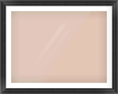 Black/Silver Scoop Frame for 1000 × 750mm artwork, with Smooth White Single Mount
