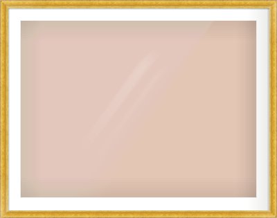 Gold Reverse Frame for 100 × 75cm artwork, with Smooth White Single Mount