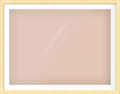 Gold Face, Black Sides Flat Frame for 100 × 75cm artwork, with Smooth White Single Mount