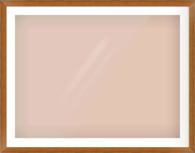 Brushed Bronze with Black Sides Flat Frame for 100 × 75cm artwork, with Smooth White Single Mount