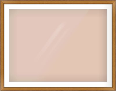 Bronze Cushion Frame for 100 × 75cm artwork, with Smooth White Single Mount