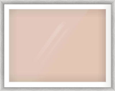 Silver Cushion Frame for 100 × 75cm artwork, with Smooth White Single Mount