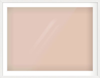 White Stain Flat Frame for 100 × 75cm artwork, with Smooth White Single Mount