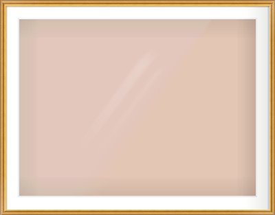 Gold Reverse Frame for 100 × 75cm artwork, with Smooth White Single Mount
