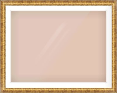 Gold Dome Frame for 100 × 75cm artwork, with Smooth White Single Mount