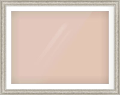Silver Scoop Frame for 100 × 75cm artwork, with Smooth White Single Mount