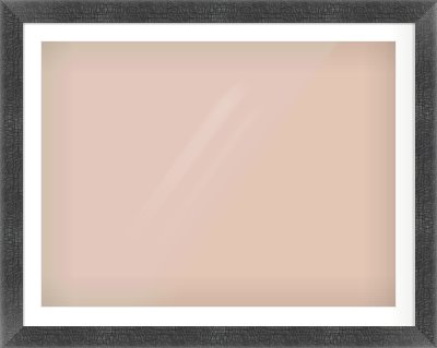 Carbon Flat Frame for 1000 × 750mm artwork, with Smooth White Single Mount