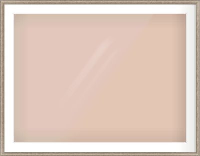 Silver Cushion Frame for 100 × 75cm artwork, with Smooth White Single Mount