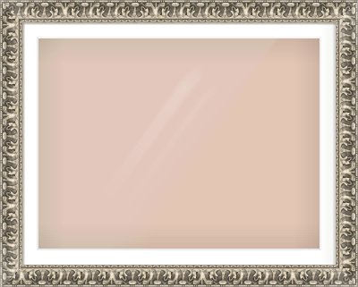 Silver Reverse Frame for 100 × 75cm artwork, with Smooth White Single Mount