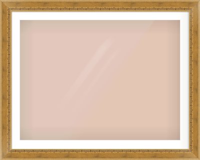 Gold Reverse Frame for 100 × 75cm artwork, with Smooth White Single Mount