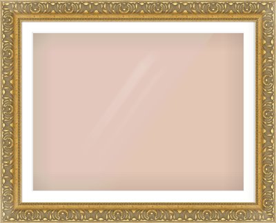 Gold Reverse Frame for 100 × 75cm artwork, with Smooth White Single Mount