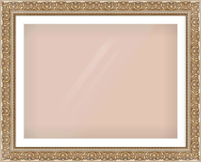 Silver / Gold Reverse Frame for 100 × 75cm artwork, with Smooth White Single Mount