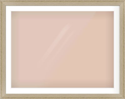 Ivory Scoop Frame for 100 × 75cm artwork, with Smooth White Single Mount