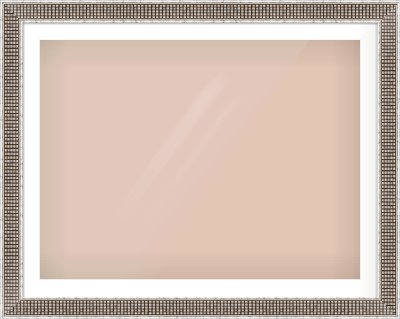 Silver Flat Frame for 100 × 75cm artwork, with Smooth White Single Mount
