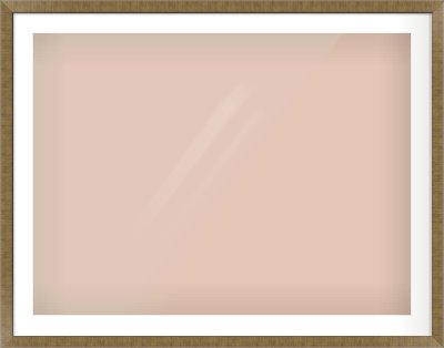 Bronze Flat Frame for 100 × 75cm artwork, with Smooth White Single Mount