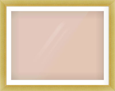 Gold Reverse Frame for 100 × 75cm artwork, with Smooth White Single Mount