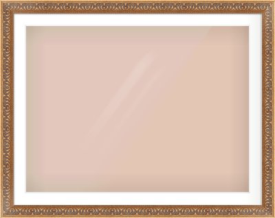 Gold Reverse Frame for 100 × 75cm artwork, with Smooth White Single Mount