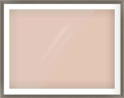 Pewter Flat Frame for 100 × 75cm artwork, with Smooth White Single Mount
