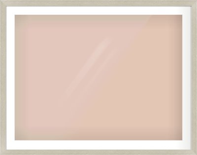 Silver Flat Frame for 100 × 75cm artwork, with Smooth White Single Mount
