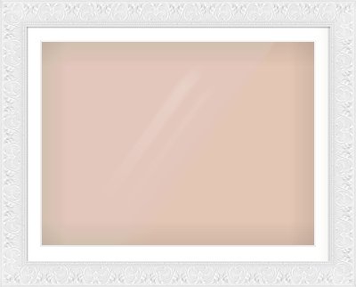 White Scoop Frame for 100 × 75cm artwork, with Smooth White Single Mount