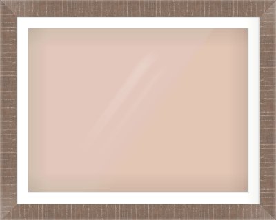 Rough Cut Effect Flat Frame for 100 × 75cm artwork, with Smooth White Single Mount