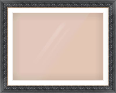 Black Reverse Frame for 1000 × 750mm artwork, with Smooth White Single Mount