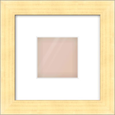 Gold Face, Black Sides Flat Frame for 4 × 4in artwork, with Smooth White Single Mount