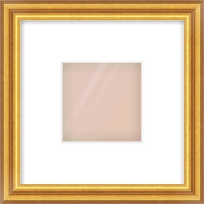 Gold Reverse Frame for 4 × 4in artwork, with Smooth White Single Mount