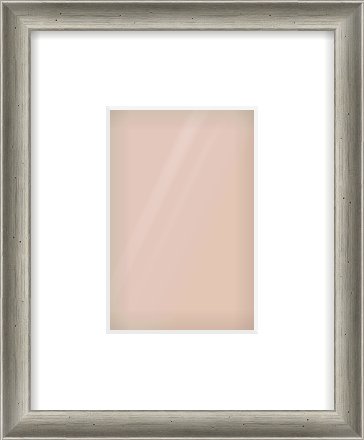 Silver Cushion Frame for 4 × 6in artwork, with Smooth White Single Mount