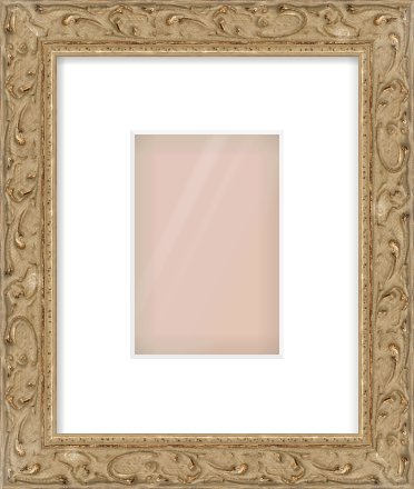 Light Brown Decorative Frame for 4 × 6in artwork, with Smooth White Single Mount