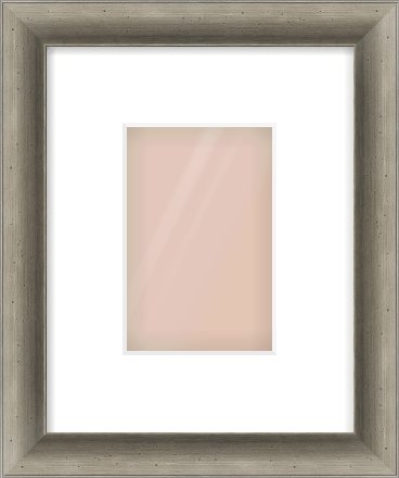 Silver Spoon Frame for 4 × 6in artwork, with Smooth White Single Mount
