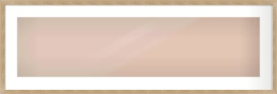 Oak Veneer Flat Frame for 40 × 10in artwork, with Smooth White Single Mount