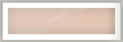 Grey Flat Frame for 40 × 10in artwork, with Smooth White Single Mount
