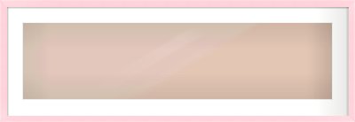 Pink Paint Flat Frame for 40 × 10in artwork, with Smooth White Single Mount