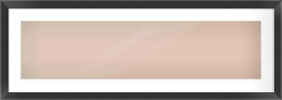 Black Flat Frame for 40 × 10in artwork, with Smooth White Single Mount