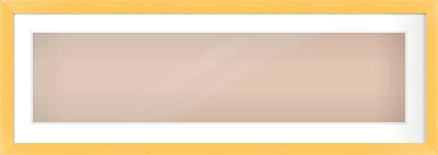 Yellow Paint Flat Frame for 40 × 10in artwork, with Smooth White Single Mount