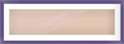 Purple Paint Flat Frame for 40 × 10in artwork, with Smooth White Single Mount