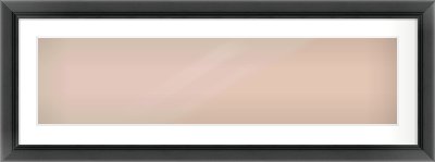 Black Reverse Frame for 40 × 10in artwork, with Smooth White Single Mount