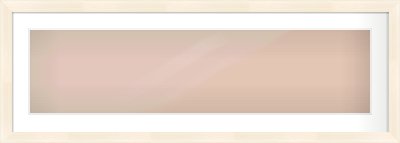 Natural Wood Flat Frame for 40 × 10in artwork, with Smooth White Single Mount